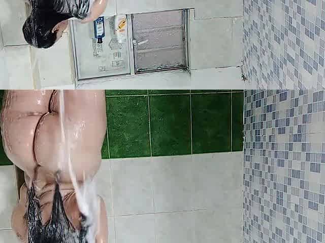My very excited lover, that babe always waits for me moist and with her very hawt twat in the shower so I can