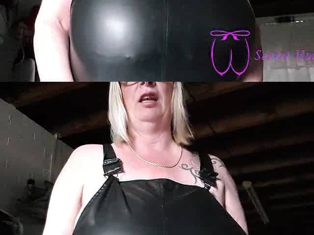 Pauline Star in her PVC Dress - SecretHandful