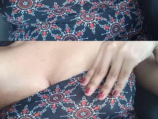 Stepmom Walking Through the Streets Makes Her Want to Masturbate Her Tits and Pussy
