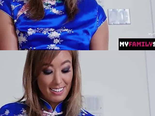 Lustful Oriental Step mama Obeys Her Spouse And Lets Her Stepson Screw Her Constricted Snatch