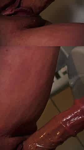 Fuck and Fist Myself on the Toilet Seat in the Bathroom