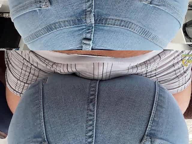Step sis knows how to turn me on, Humping and riding my Penis in taut Jeans