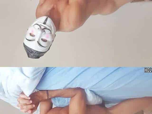 Halloween - Mysterious chap humping a fleshlight on the couch in a hawt way - booty finger
