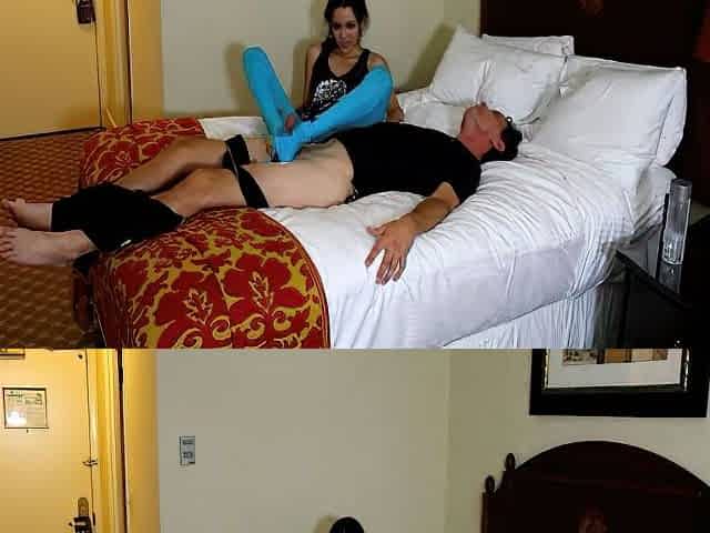 Amai Liu - Wonderful In Yoga Pants Giving A Homemade Footjob In Bed