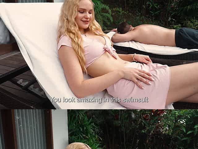 Hot Vacation Turns Wife Into Cheating While Her Cuckold Husband Relaxes Nearby