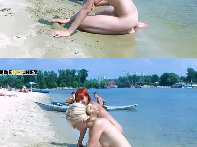 Nudist really likes exposing herself and showing off