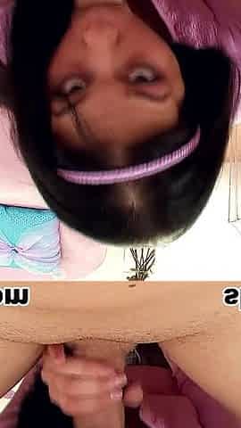 Cristi Minaj Small Tits Brunette 19 Yo POV Facial Blowjob