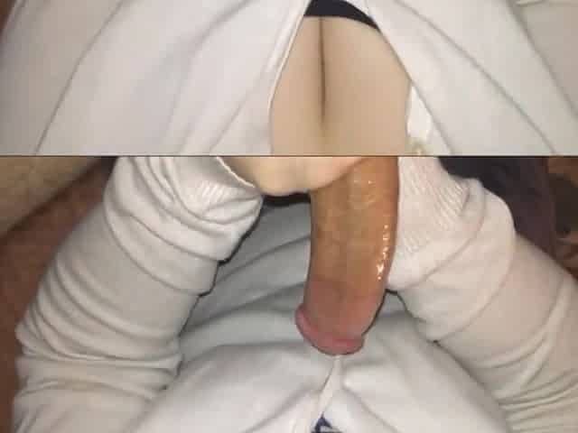 Amazing Titfuck In Sports Bra And Sweater, Handjob Cumshot On Huge Boobs