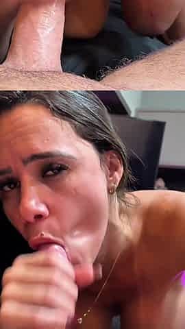 Naked and Not Afraid of Rough Fuck - Big Tits Brunette Latina Ready for Harcore Doggy Style and Cowgirl Ride in POV