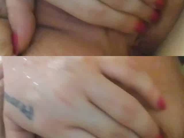 Chubby Slut Plays with Pussy in Bath Tub
