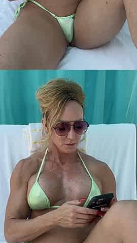 Watching Porn as I Get Some Sun. Don't Mind the Wet Spot!