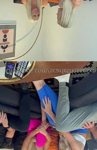 Hot pussy toying and eating with blonde teen lesbians