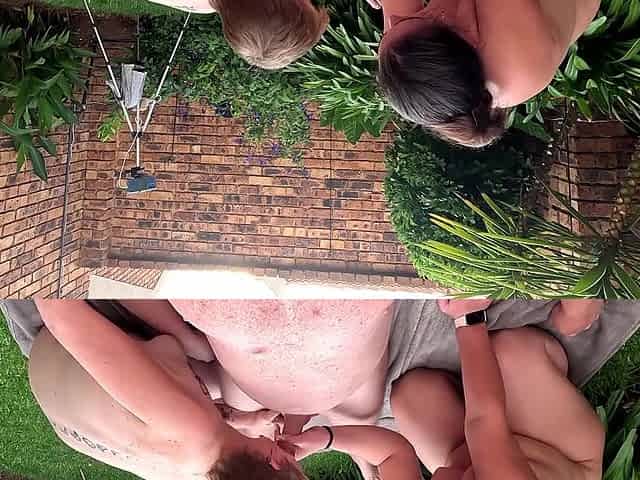 Ffm Outdoor Threesome Creampie With Chubby Girl And Skinny Mature
