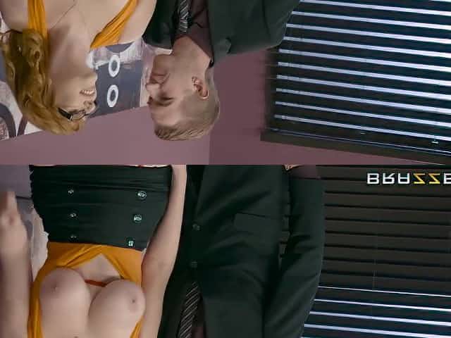 Sexy lingerie clad mature secretary gets analized doggy style
