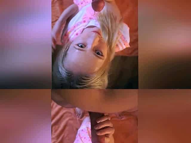 Hot amateur blonde blowjob in HD