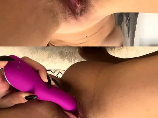 Blonde Cutie Gets Wild With Dildo On The Floor