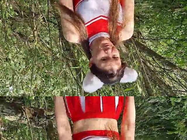 My quadrober GF ran away to the forest, but I discovered her and banged in the throat