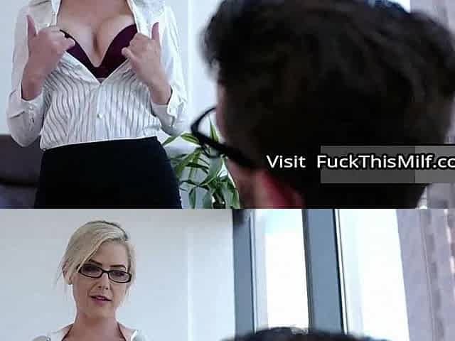 Horny Blonde Milf Spreads Her Pussy Lips And Instructs Nerdy Dude To Properly Lick Her Clits1 - Vintage