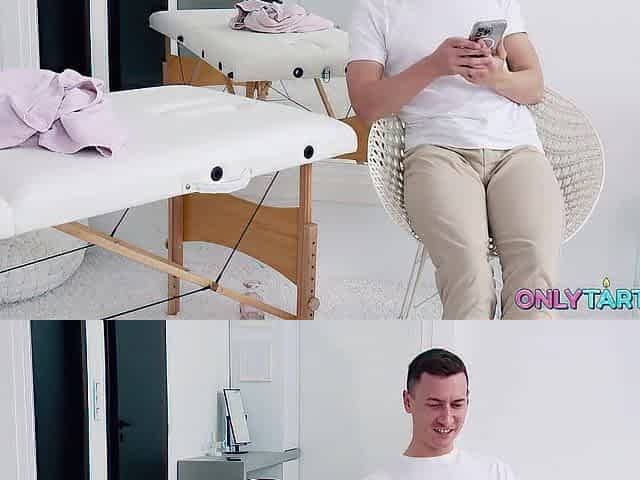 Massage Room: Wife Gets Cunt Creampie in Front of Hubby