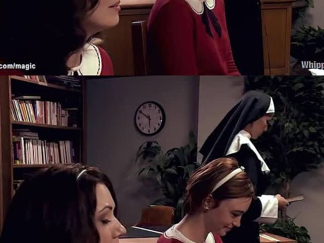 Lezdom nun whips sexy students (Sarah Shevon, Jodi Taylor, Jodie Taylor)