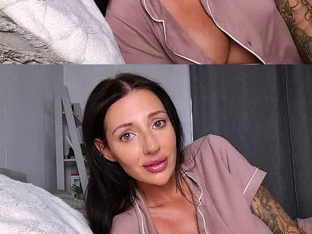 Cute curly brunette solo webcam masturbation