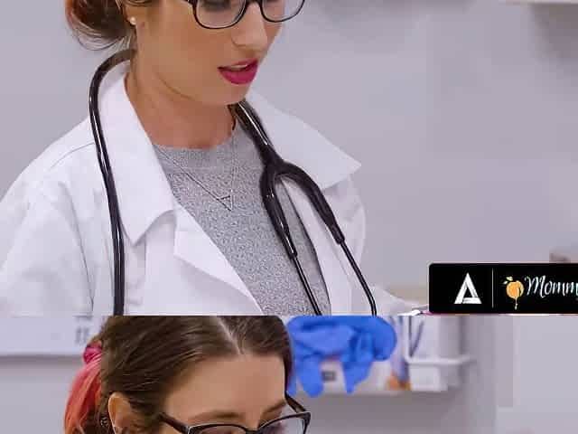 Stepmommys Girl - Horny Milf Fingers Her Stepdaughter Haley Reed While Riding Their Hot Doctors Face