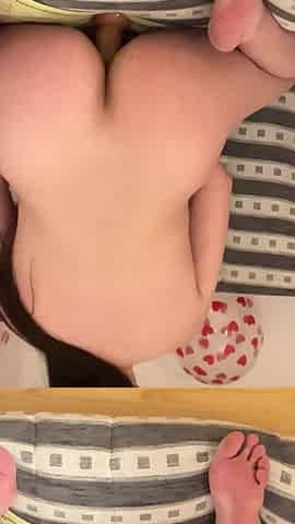 Riding a Dildo Anally From Behind