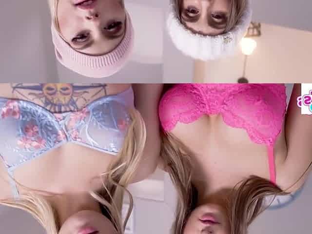 Snow Bunnies Anna Claire Clouds & Penelope Kay Snowball Stepbro's Cum