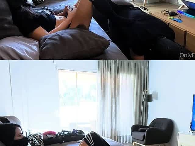 Amateur asian stepsister teen eating pussy in high def