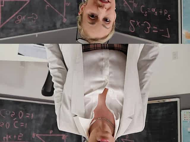 Blonde milf Ryan Keely fucked by her student in pov