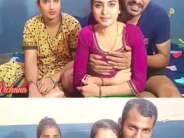 Chachi Ur Bhabhi Dono Ko Bhatija Ne Pela P1