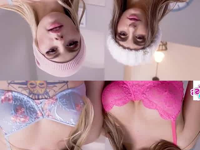 Snow Bunnies Anna Claire Clouds & Penelope Kay Snowball Stepbro's Cum