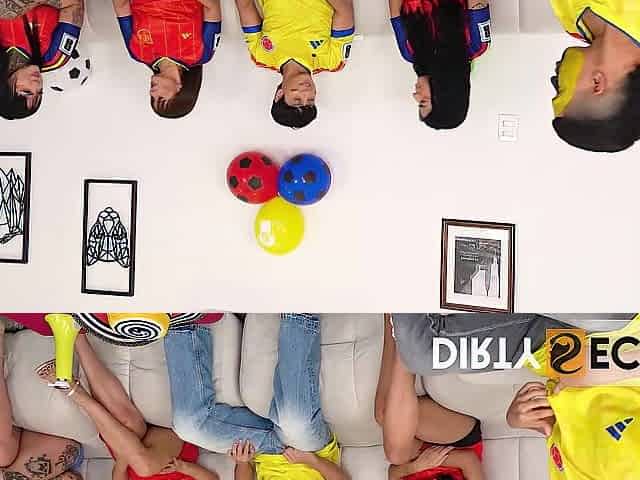GROUP BANG AFTER WATCHING THE FOOTBALL MATCH AT HOME