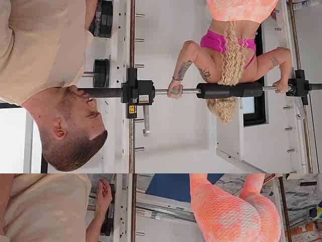Big butt blonde Alexis Andrews drops her yoga pants to be fucked