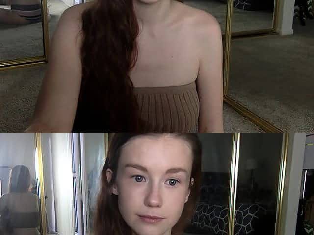 Nerdy Redhead Babe Masturbate her Pussy