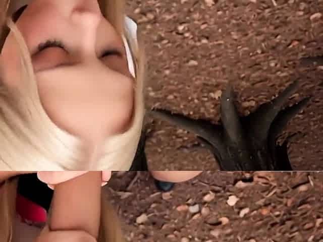 Horny AI GF bent in the forest rough fucked by stranger