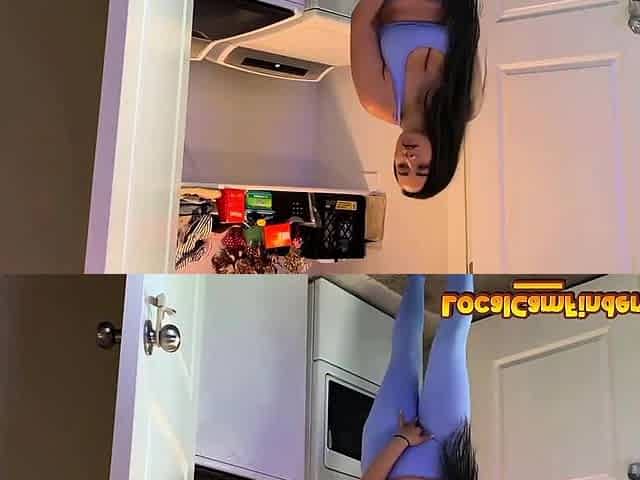 Big-Tit MILF Fucks Washing Machine