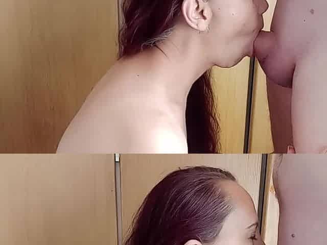 Cum Whore Loves Deepthroat and Eating Cum