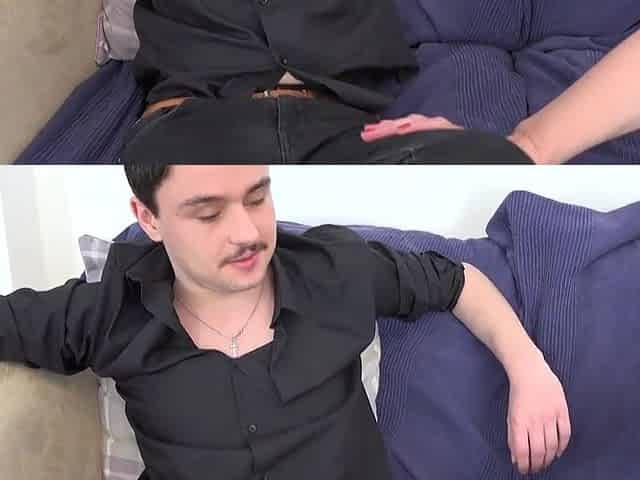 Camilla C is getting fucked from the back, by a younger guy and moaning while cumming