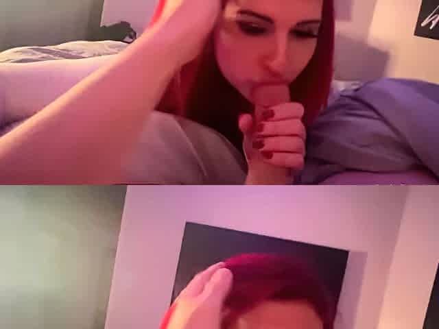 ImmoralLive REDHEAD BABE with BIG BOOBS fucked here