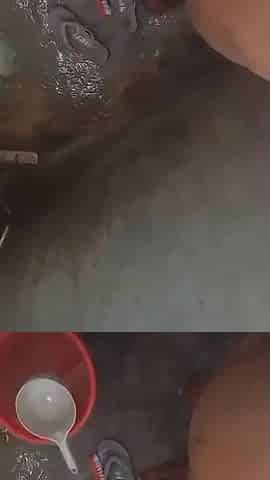 PNG mama Finger Fucking while in the Shower