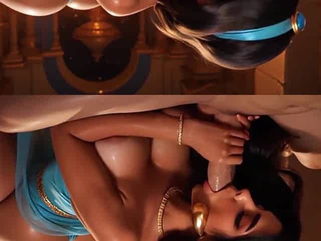 Sexy Princess Jasmine: Aladdin Screws Her Hard in Each Aperture (AI Generated)