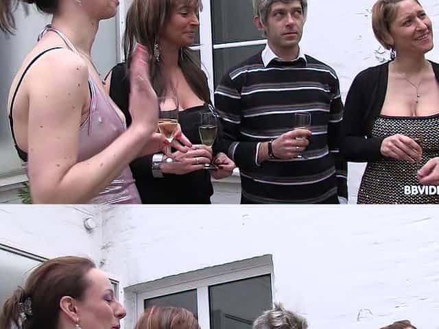 Classy party turns into a hardcore wild orgy outdoors