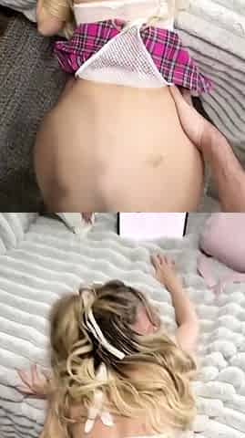 Bluebxbyyy Getting Destroyed In Her Sexy Skirt