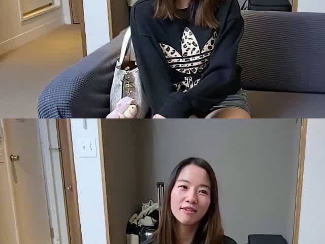 Asian teen cums jerking