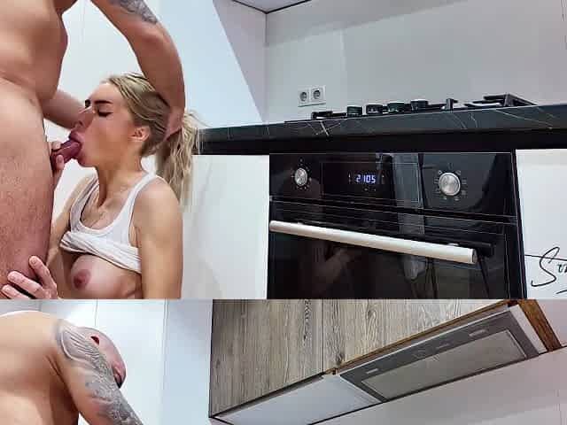 I Wanted To Cook Something To Eat! But I Got A Hard Fuck With A Cumshot In My Mouth!