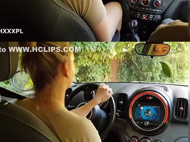 Hot Cheating Wife Pickup A Stranger And Blow Him In Car On A Street