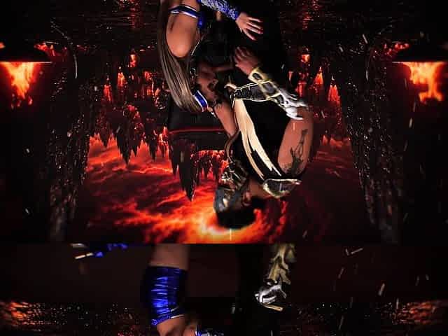 KITANA - FATALITY THREESOME . Malena Doll