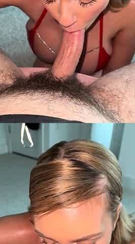 Gabbie Carter Sloppy Blowjob In Red Latex Dress Onlyfans