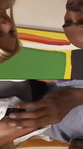 Hot blonde MILF pounded hard from BBC on the couch